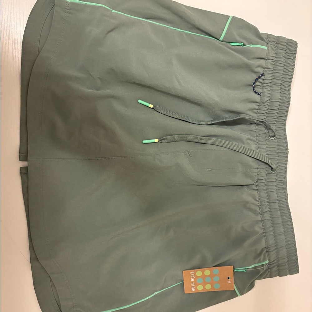 Title Nine Scout Ripstop Shorts Pacific Pine XS NEW With Tags